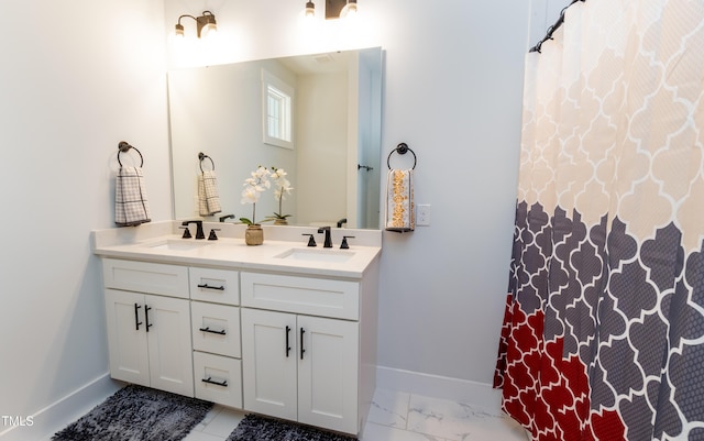 bathroom with vanity