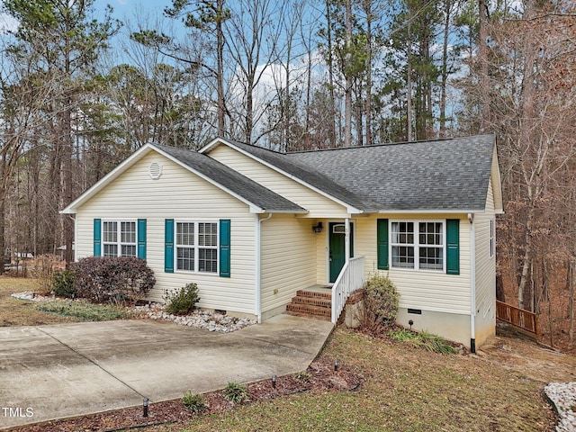 view of ranch-style home