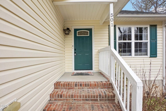 view of doorway to property