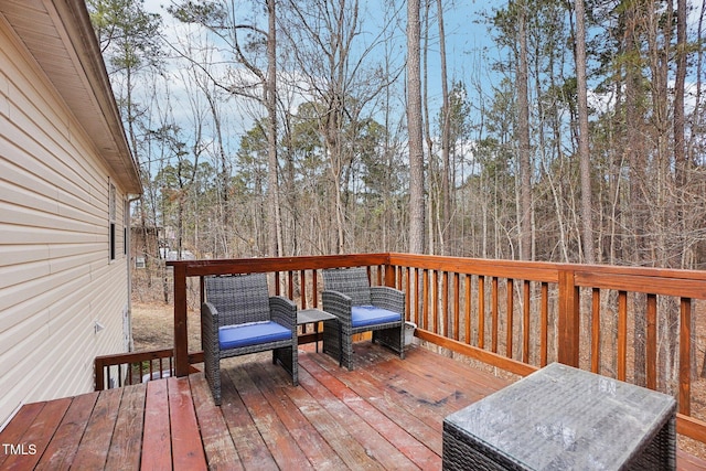 view of wooden deck