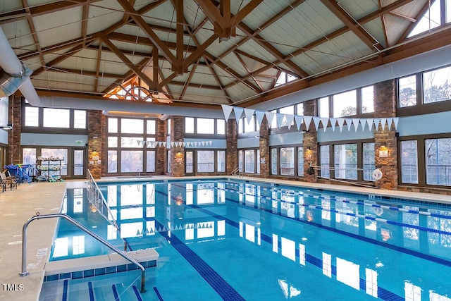 view of swimming pool with sink