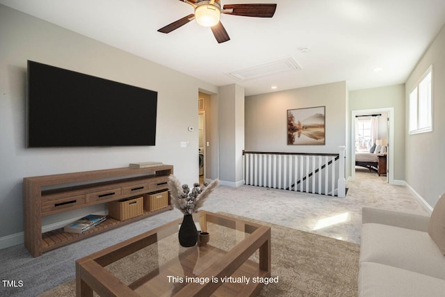 view of carpeted living room