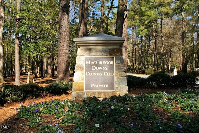 view of community sign