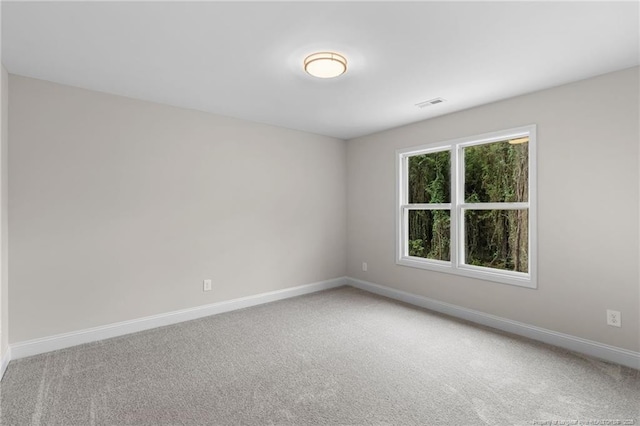 view of carpeted spare room