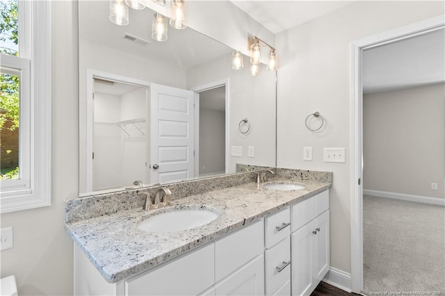 bathroom featuring vanity