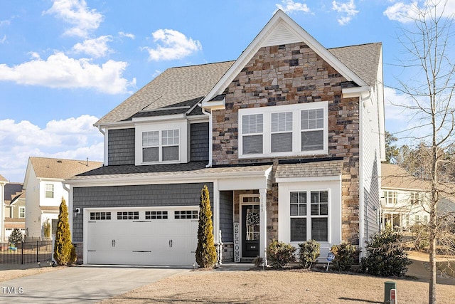 front of property featuring a garage