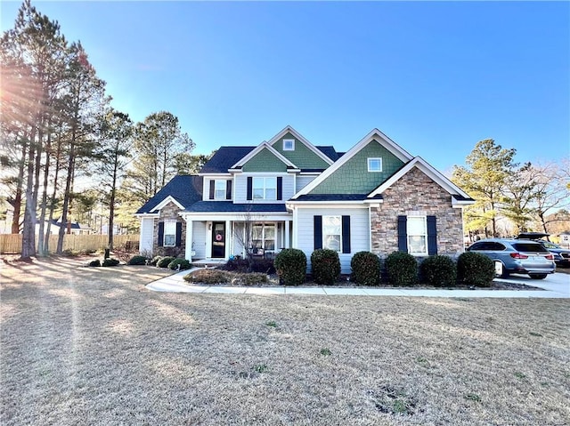 view of front of property with a porch