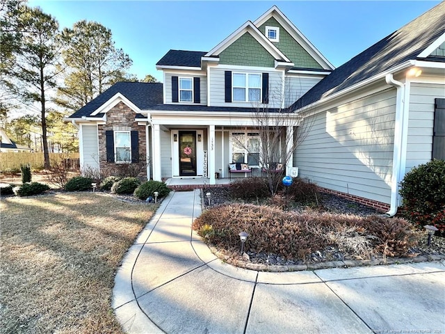 craftsman-style home featuring a porch