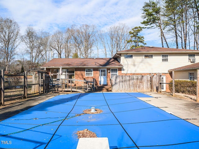 view of pool featuring a deck