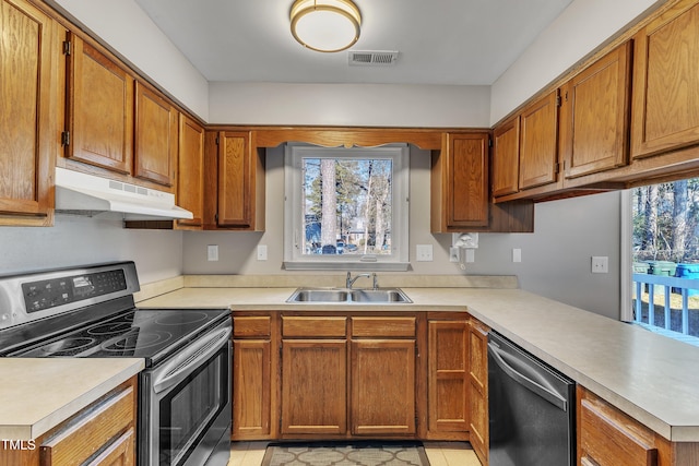 kitchen with appliances with stainless steel finishes and sink