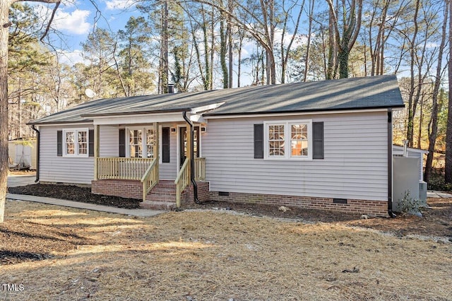 view of front of home with covered porch