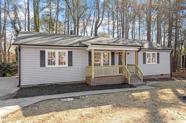 view of front of house with a porch