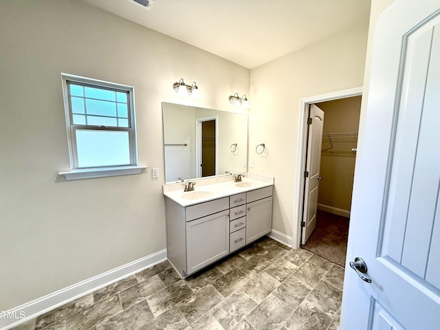 bathroom with vanity