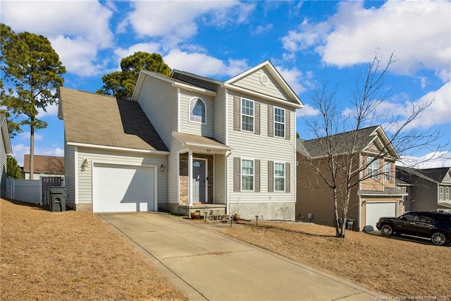 view of front of home featuring a garage