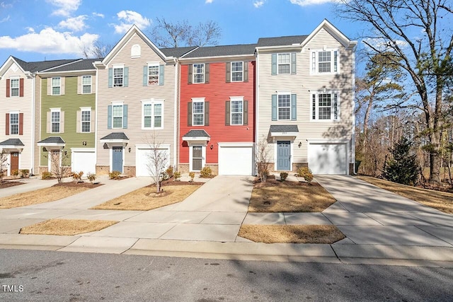 view of property with a garage