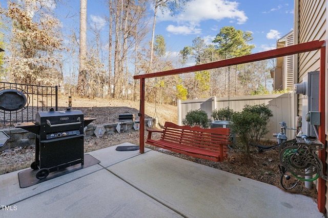 view of patio / terrace with area for grilling