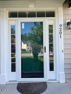 property entrance with a porch