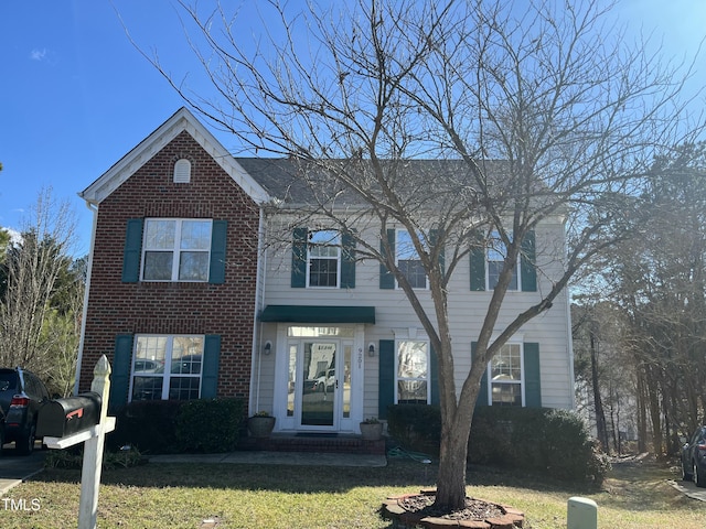 view of front of house with a front yard