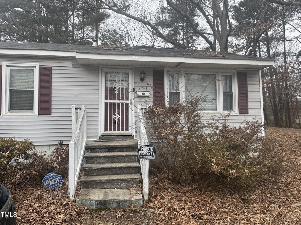 view of front of home