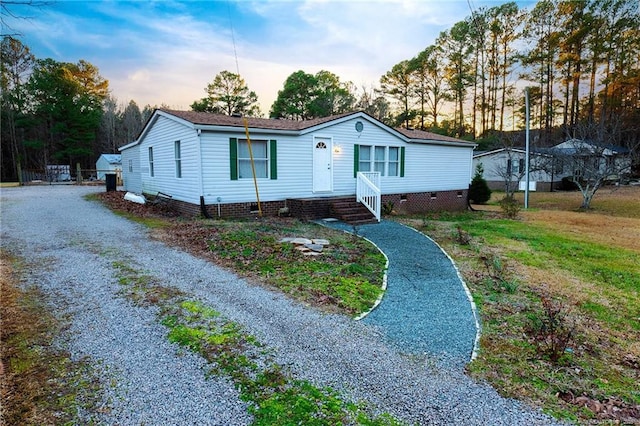 view of front of home