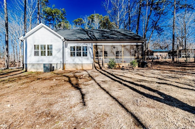 view of front of home featuring cooling unit