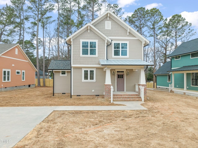 craftsman house featuring covered porch