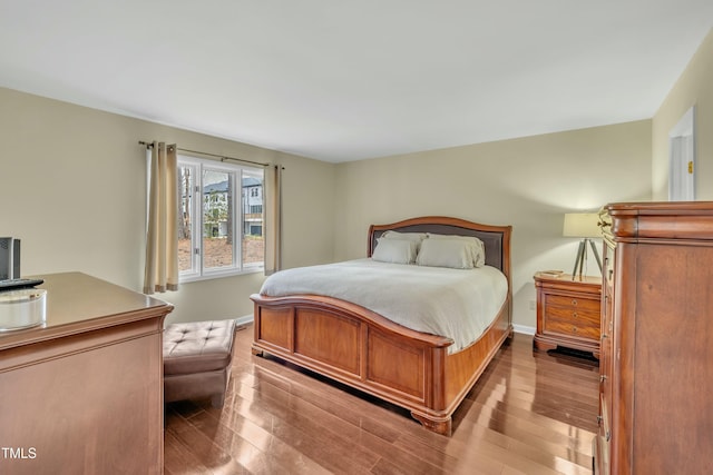 bedroom featuring light hardwood / wood-style flooring