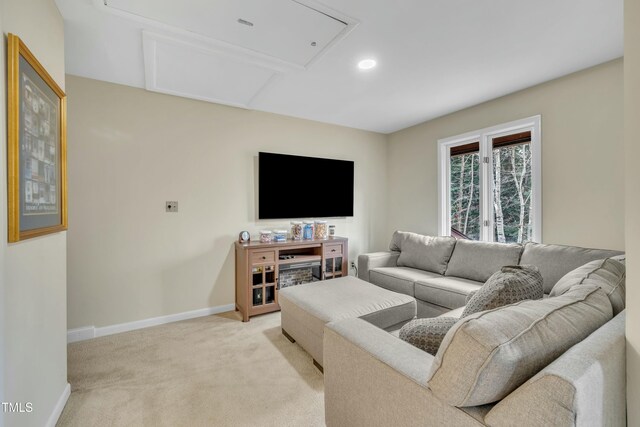 view of carpeted living room