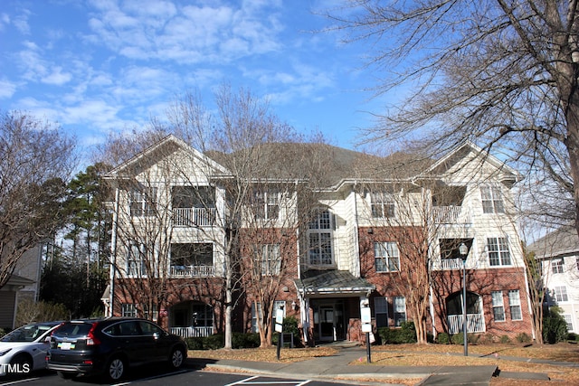 view of front of house with a mountain view