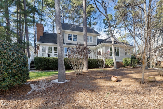 view of rear view of property