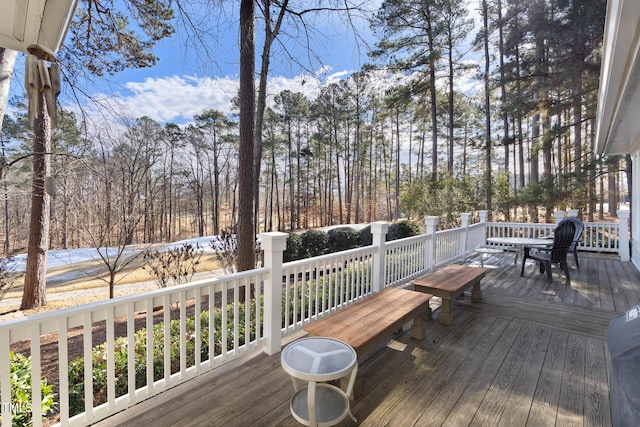 view of wooden terrace