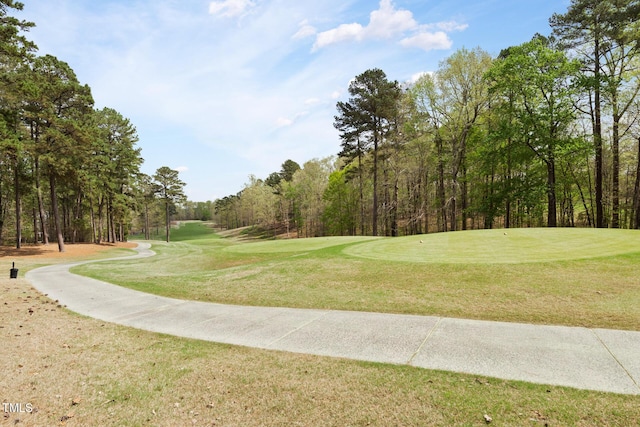 surrounding community featuring a lawn