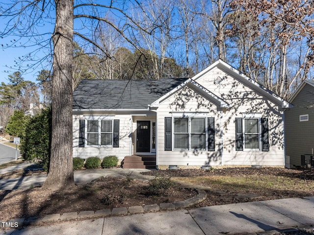 view of single story home