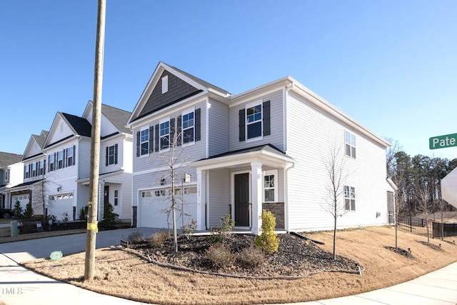 view of front of house featuring a garage