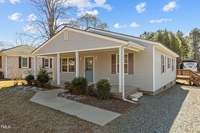 view of front of home featuring a porch