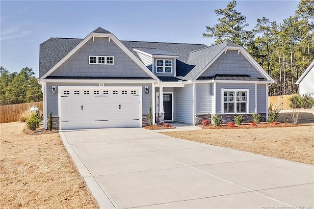 craftsman-style home featuring a garage