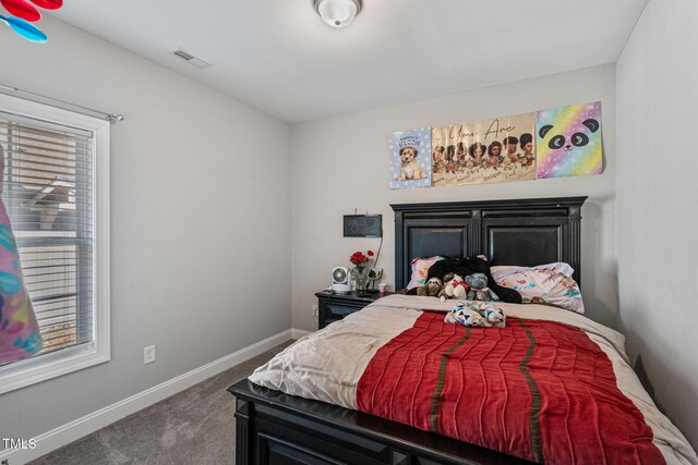 view of carpeted bedroom