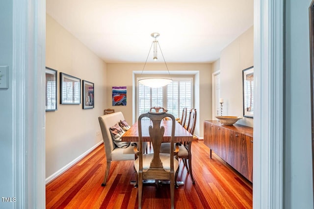 dining area featuring hardwood / wood-style floors