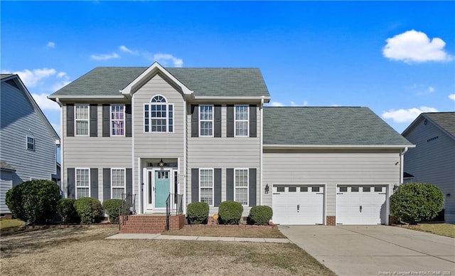 colonial-style house with a garage