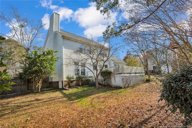 exterior space with a wooden deck