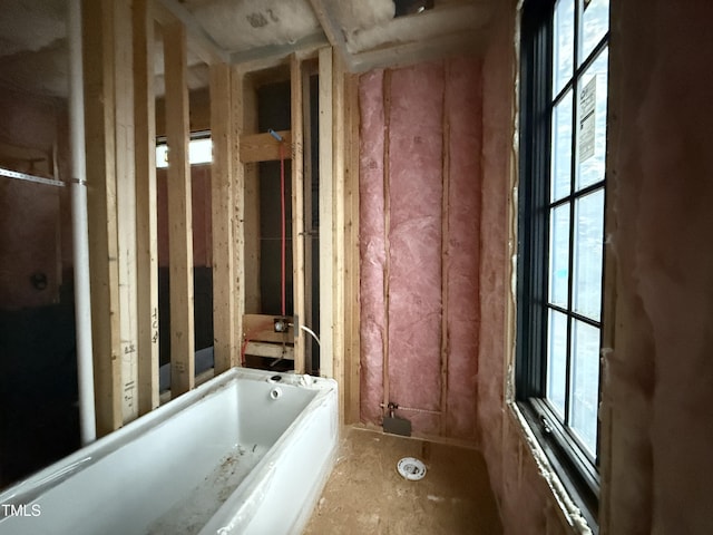 bathroom with a washtub