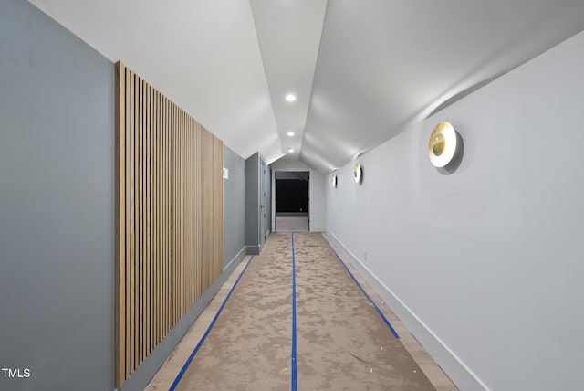 7013 Buckhead Dr, Raleigh, NC 27615 - hallway with vaulted ceiling and recessed lighting