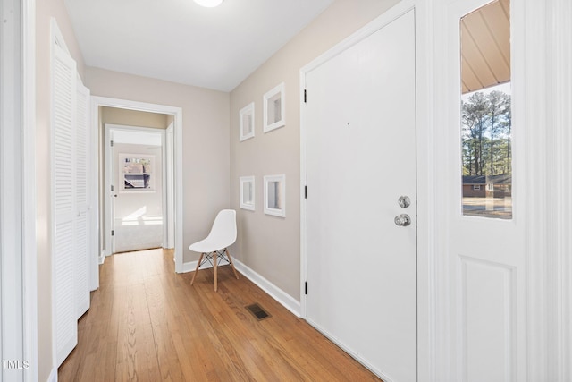 interior space featuring light wood-type flooring