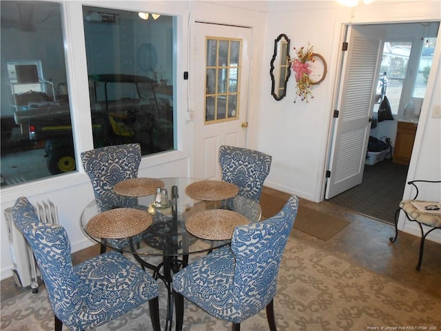 view of dining area