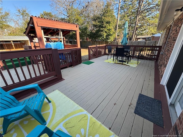 view of wooden deck