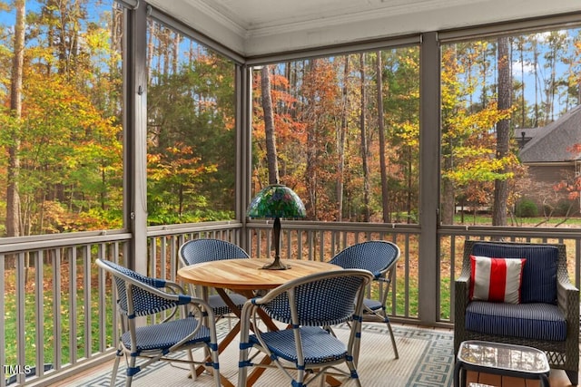 view of sunroom / solarium