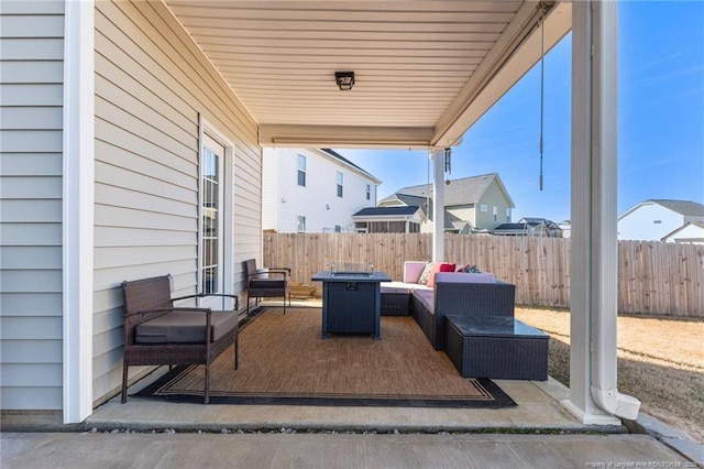 view of patio / terrace with an outdoor hangout area