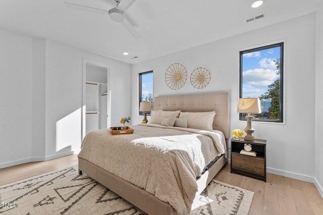 808 Culpepper Ln, Raleigh, NC 27610 - bedroom featuring ceiling fan and light wood-type flooring