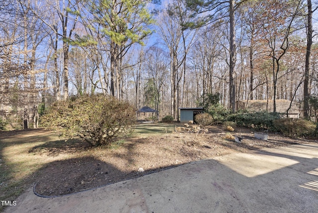 view of yard featuring a gazebo