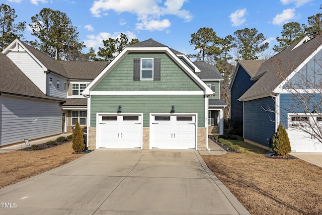 craftsman-style home featuring a garage